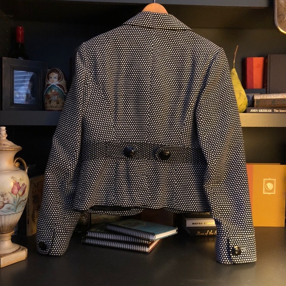 White House Black Market Houndstooth Plaid Blazer - Picture 4 of 5